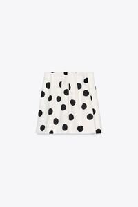 Zara POLKA DOT STRAPLESS TOP in White